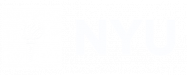 左側に白い炎のロゴが付いた白いテキストのNYU
