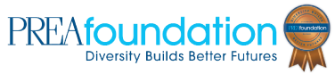 PREA Foundationロゴとブロンズメンバーバッジ